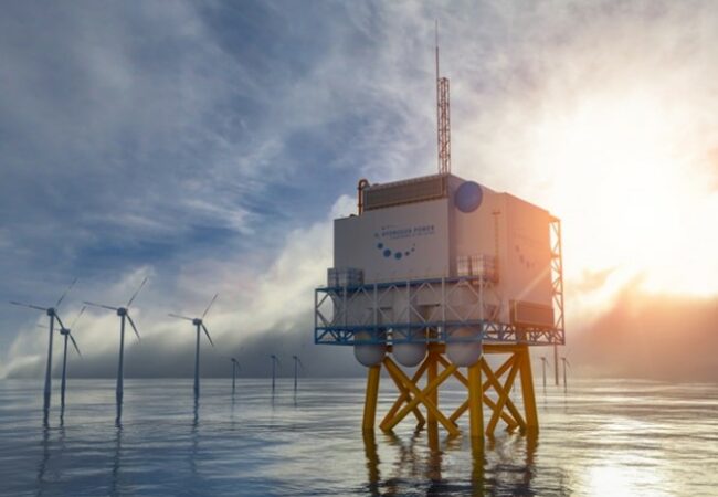An image of an offshore wind turbine