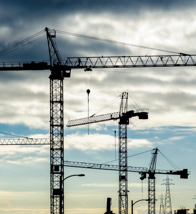 An image of cranes