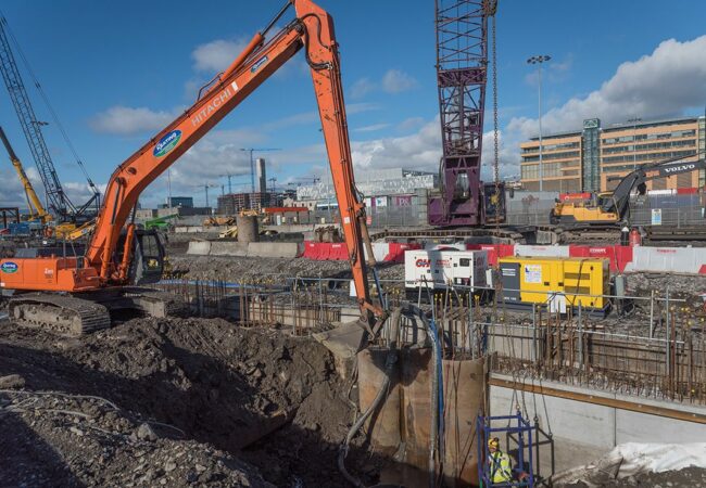 An image of a building site being converted into a quay