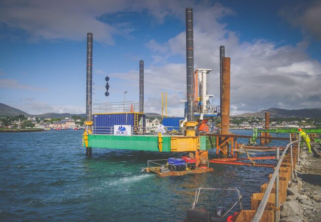 An image of the Dinish Wharf extension project
