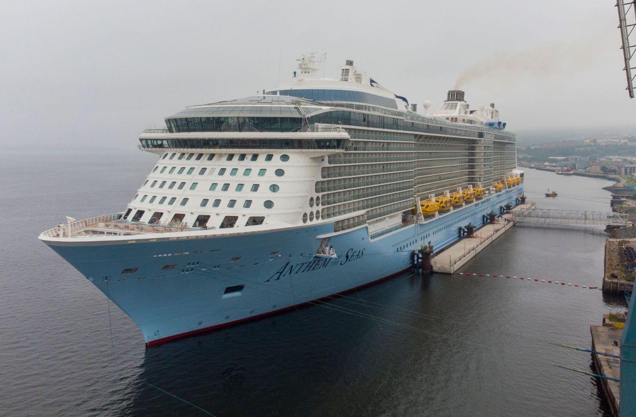 An image of a large boat in Greenock ocean terminal