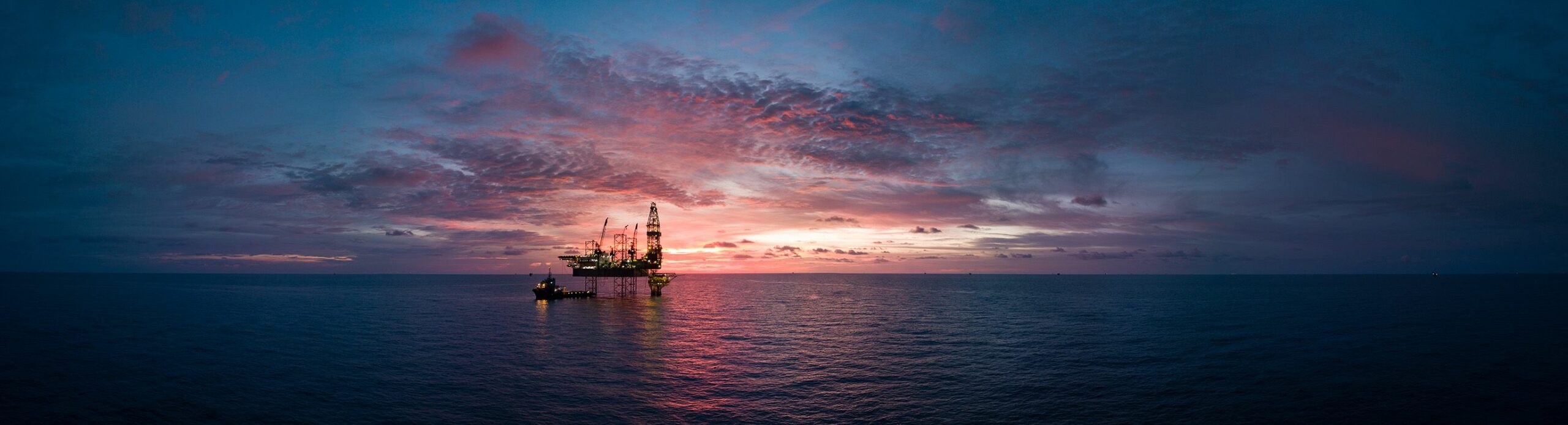 An image of the sea at sunset