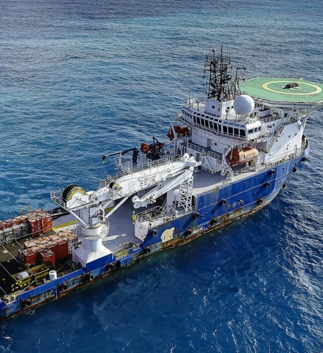 An image of a carrier ship at sea