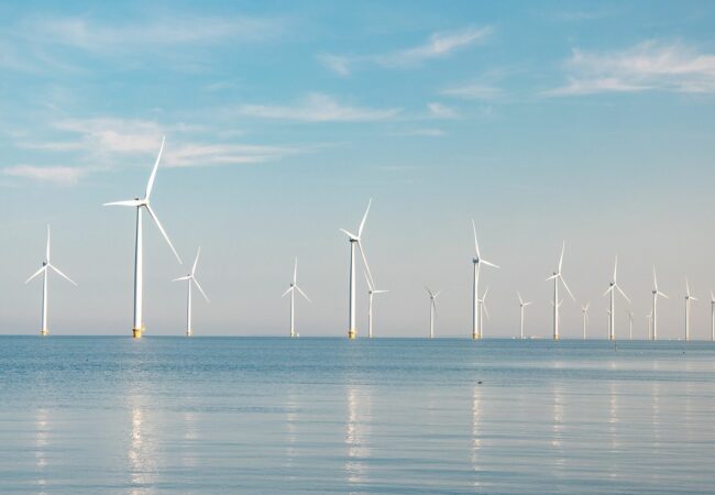 An image of an offshore wind turbine