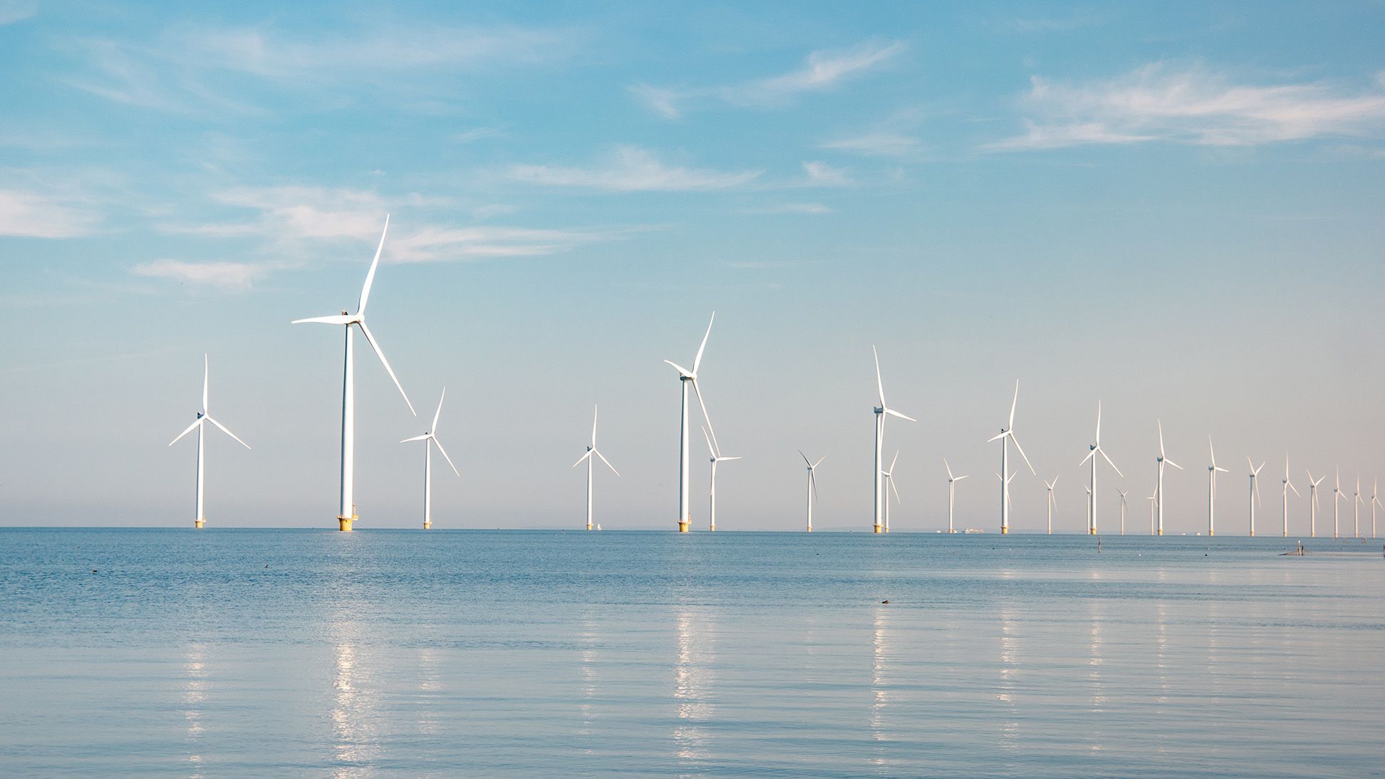 An image of an offshore wind turbine