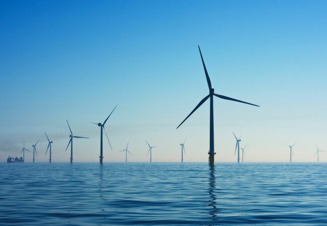 An image of an offshore wind turbine