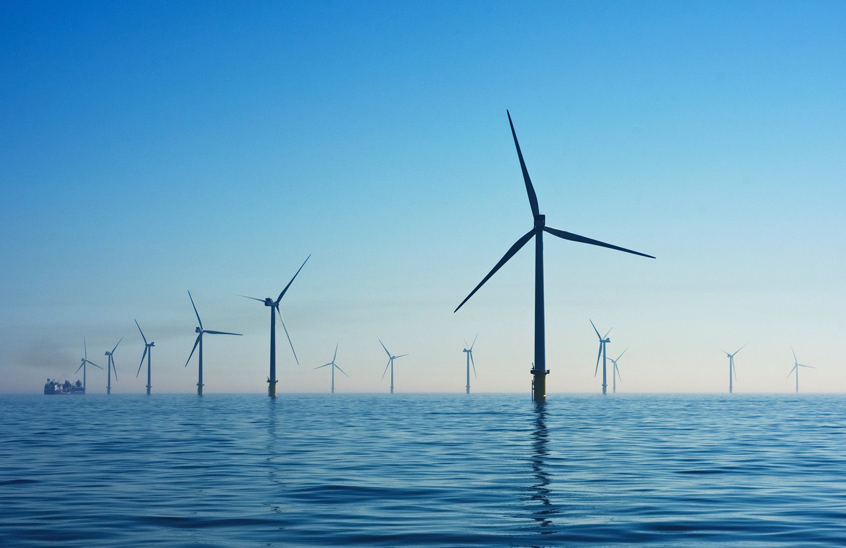 An image of an offshore wind turbine