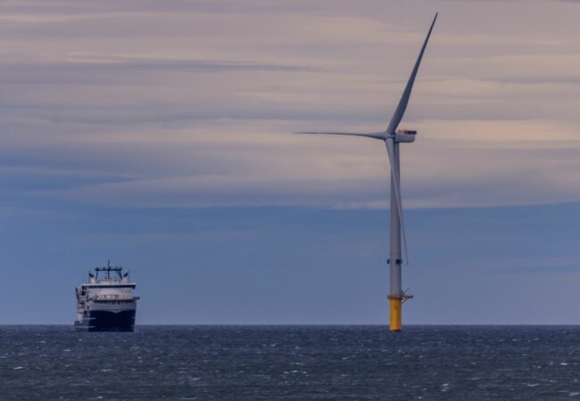 An image of Arklow windfarm